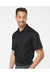 Paragon 500 Mens Sebring Performance Short Sleeve Polo Shirt Black Model Side