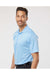 Paragon 500 Mens Sebring Performance Short Sleeve Polo Shirt Blue Mist Model Side