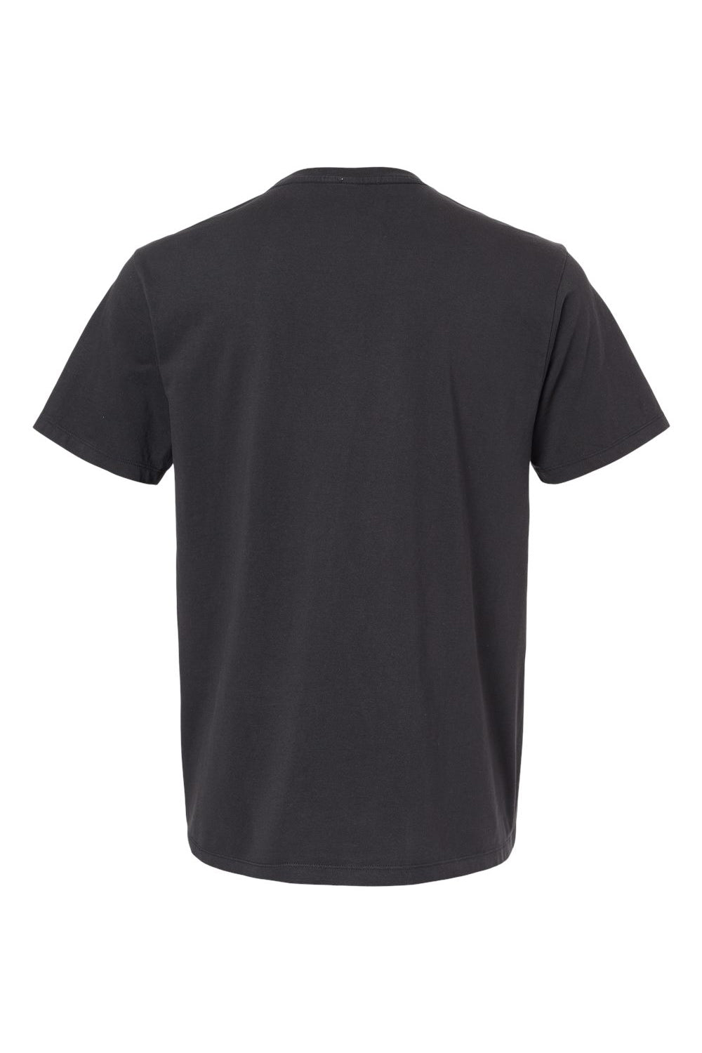 SoftShirts 400 Mens Organic Short Sleeve Crewneck T-Shirt Black Flat Back
