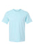 SoftShirts 400 Mens Organic Short Sleeve Crewneck T-Shirt Chambray Blue Flat Front