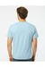 SoftShirts 400 Mens Organic Short Sleeve Crewneck T-Shirt Chambray Blue Model Back