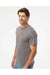 SoftShirts 400 Mens Organic Short Sleeve Crewneck T-Shirt Graphite Grey Model Side