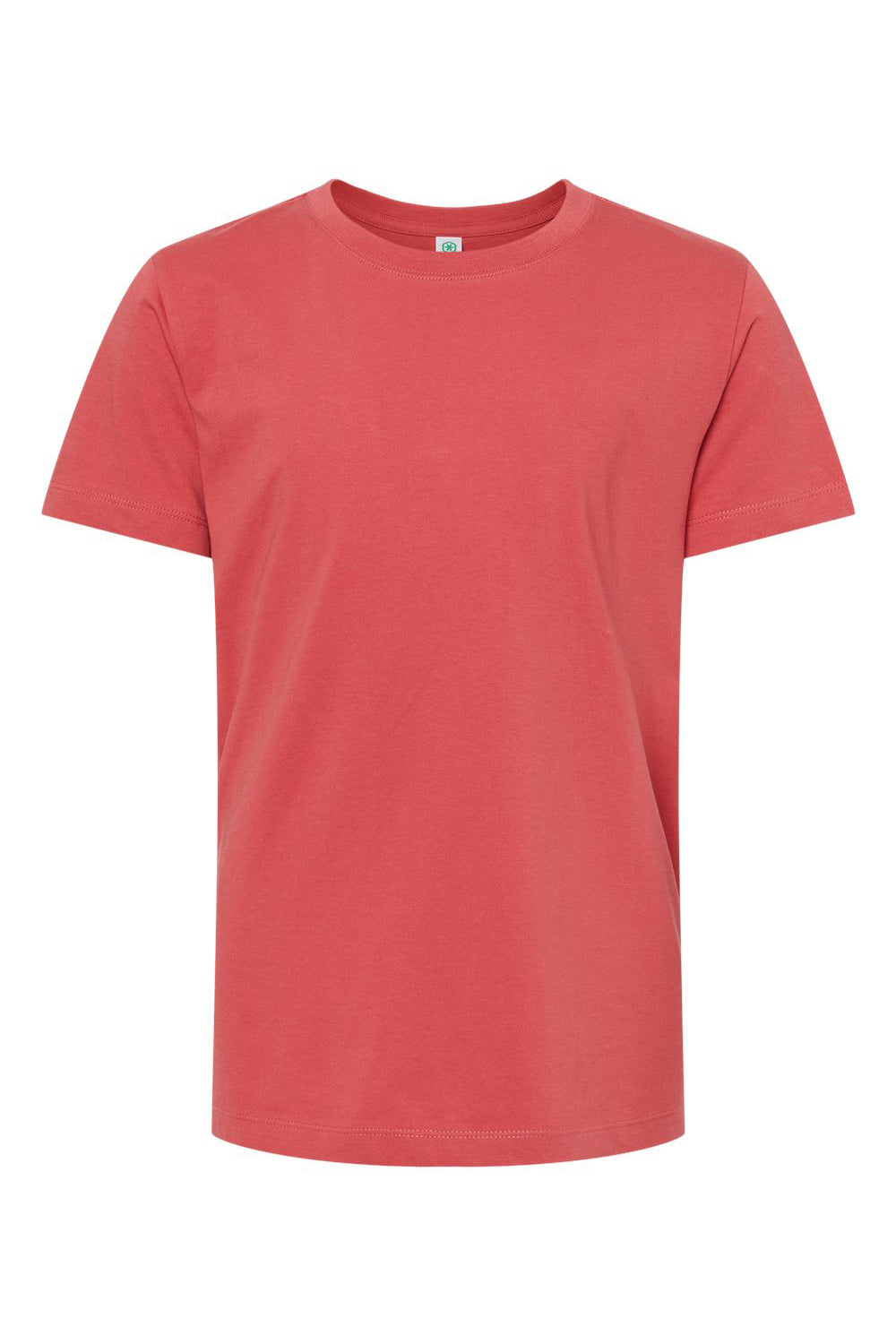 SoftShirts 402 Youth Organic Short Sleeve Crewneck T-Shirt Brick Flat Front