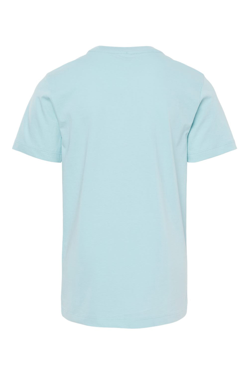 SoftShirts 402 Youth Organic Short Sleeve Crewneck T-Shirt Chambray Blue Flat Back