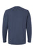 SoftShirts 420 Mens Organic Long Sleeve Crewneck T-Shirt Navy Blue Flat Back
