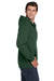 Jerzees 993M/993/993MR Mens NuBlend Pill Resistant Fleece Full Zip Hooded Sweatshirt Hoodie w/ Pockets Forest Green Model Side