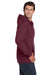 Jerzees 993M/993/993MR Mens NuBlend Pill Resistant Fleece Full Zip Hooded Sweatshirt Hoodie w/ Pockets Maroon Model Side