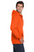 Jerzees 993M/993/993MR Mens NuBlend Pill Resistant Fleece Full Zip Hooded Sweatshirt Hoodie w/ Pockets Safety Orange Model Side