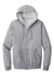 Jerzees 993M/993/993MR Mens NuBlend Pill Resistant Fleece Full Zip Hooded Sweatshirt Hoodie w/ Pockets Heather Grey Flat Front