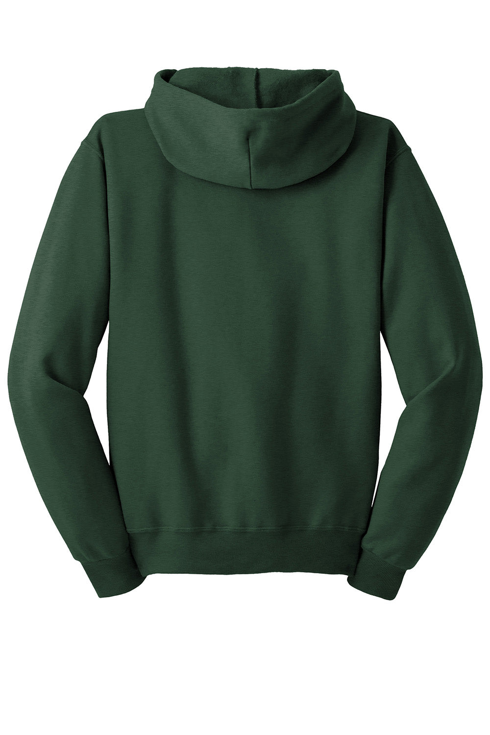 Jerzees 993M/993/993MR Mens NuBlend Pill Resistant Fleece Full Zip Hooded Sweatshirt Hoodie w/ Pockets Forest Green Flat Back