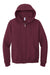 Jerzees 993M/993/993MR Mens NuBlend Pill Resistant Fleece Full Zip Hooded Sweatshirt Hoodie w/ Pockets Maroon Flat Front