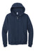 Jerzees 993M/993/993MR Mens NuBlend Pill Resistant Fleece Full Zip Hooded Sweatshirt Hoodie w/ Pockets Navy Blue Flat Front