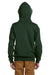 Jerzees 993B/993BR Youth NuBlend Pill Resistant Fleece Full Zip Hooded Sweatshirt Hoodie w/ Pockets Forest Green Model Back