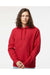 Independent Trading Co. IND5000P Mens Legend Hooded Sweatshirt Hoodie Red Model Front