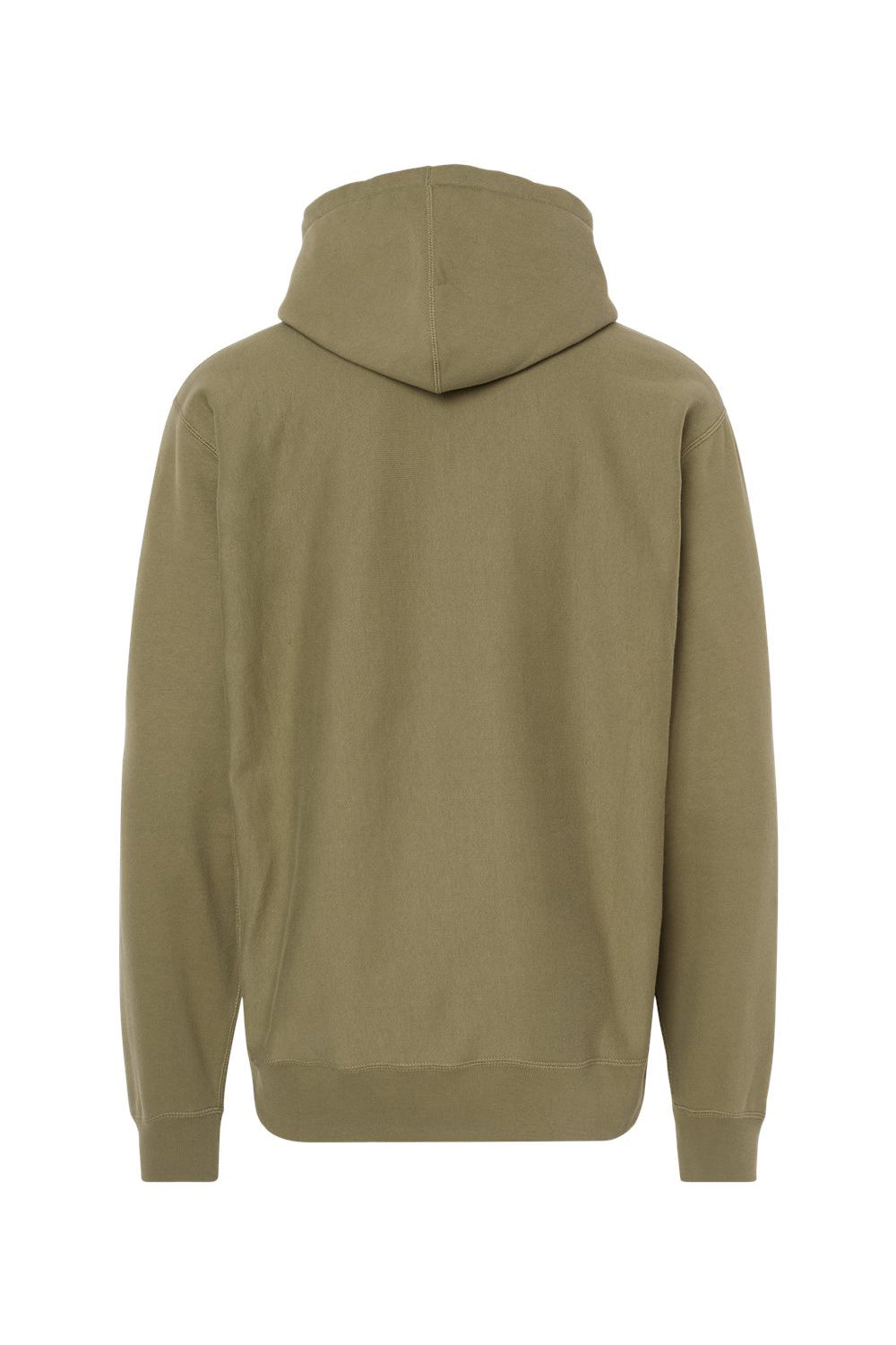 Independent Trading Co. IND5000P Mens Legend Hooded Sweatshirt Hoodie Olive Green Flat Back