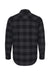 Independent Trading Co. EXP50F Mens Long Sleeve Button Down Flannel Shirt w/ Double Pockets Heather Charcoal Grey/Black Flat Back