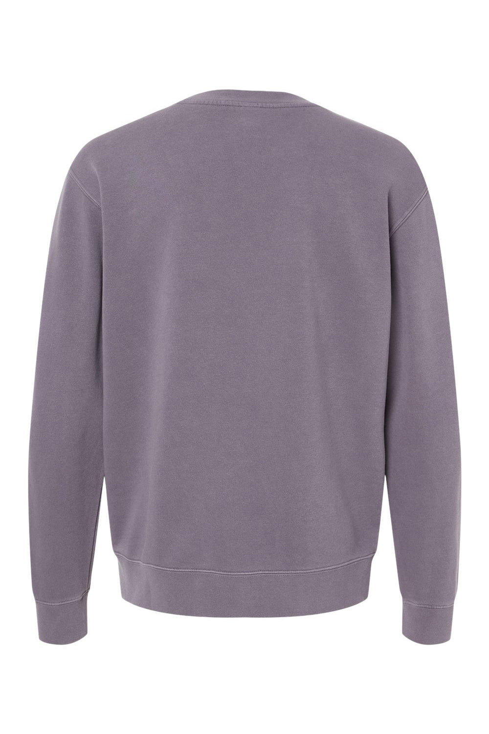 Independent Trading Co. PRM3500 Mens Pigment Dyed Crewneck Sweatshirt Plum Purple Flat Back