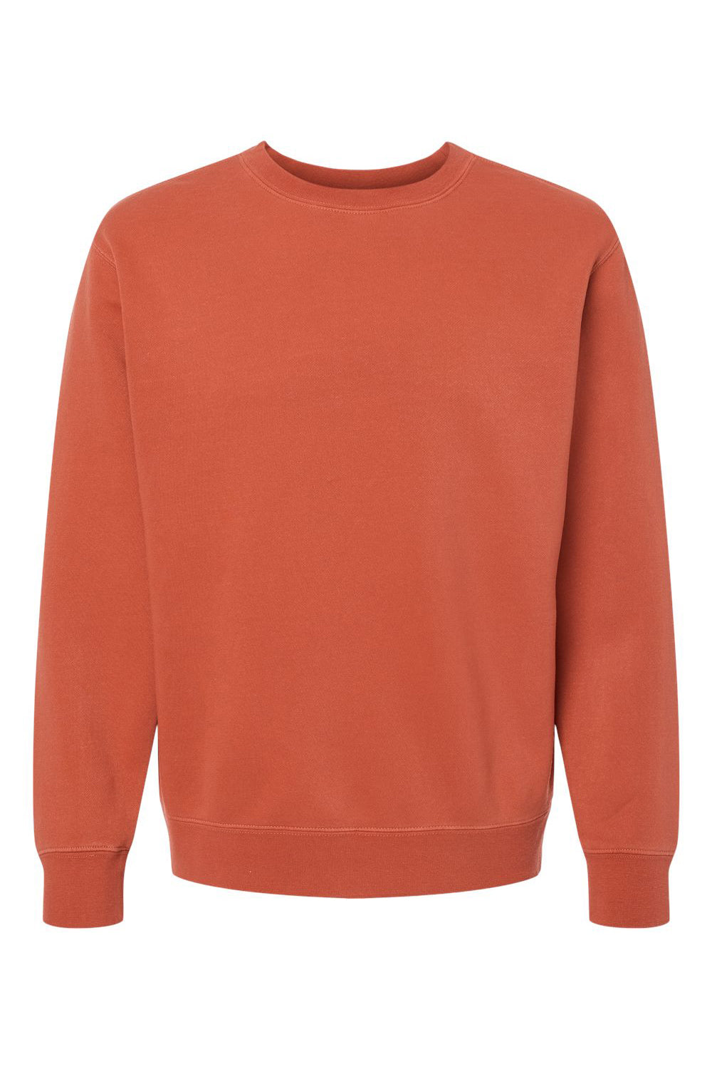 Independent Trading Co. PRM3500 Mens Pigment Dyed Crewneck Sweatshirt Amber Flat Front
