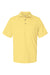 Paragon 100 Mens Saratoga Performance Mini Mesh Short Sleeve Polo Shirt Butter Yellow Flat Front