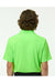 Paragon 100 Mens Saratoga Performance Mini Mesh Short Sleeve Polo Shirt Neon Lime Green Model Back