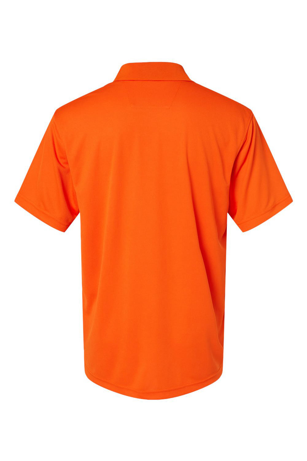 Paragon 100 Mens Saratoga Performance Mini Mesh Short Sleeve Polo Shirt Orange Flat Back