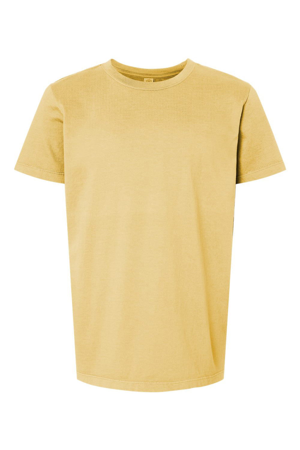 SoftShirts 402 Youth Organic Short Sleeve Crewneck T-Shirt Wheat Yellow Flat Front