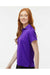 Paragon 104 Womens Saratoga Performance Mini Mesh Short Sleeve Polo Shirt Purple Model Side