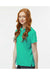 Paragon 104 Womens Saratoga Performance Mini Mesh Short Sleeve Polo Shirt Seagreen Model Side