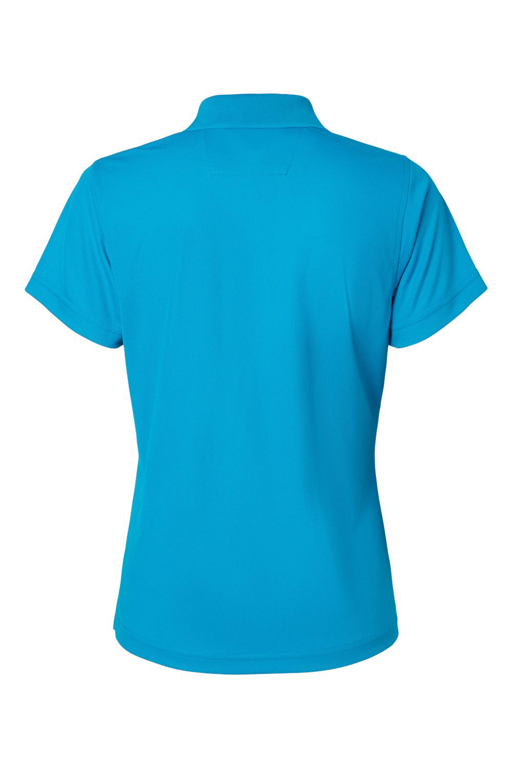 Paragon 104 Womens Saratoga Performance Mini Mesh Short Sleeve Polo Shirt Turquoise Blue Flat Back