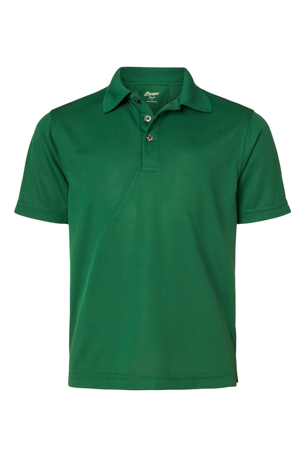 Paragon 108Y Youth Saratoga Performance Mini Mesh Short Sleeve Polo Shirt Hunter Green Flat Front