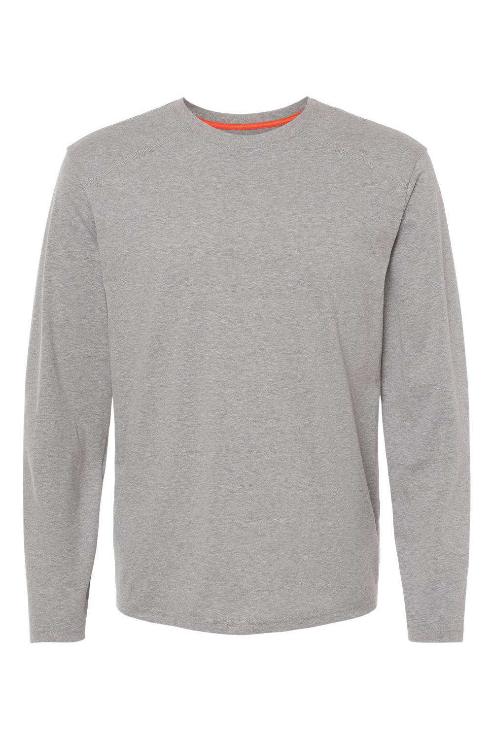 Kastlfel 2016 Mens RecycledSoft Long Sleeve Crewneck T-Shirt Steel Grey Flat Front