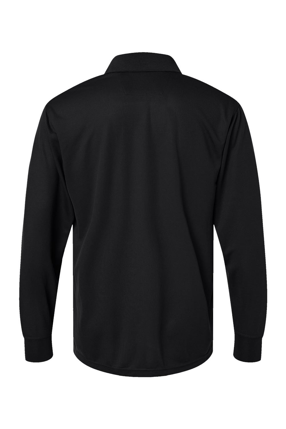 Paragon 110 Mens Prescott Long Sleeve Polo Shirt Black Flat Back