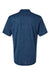 Paragon 130 Mens Dakota Striated Short Sleeve Polo Shirt Heather Deep Blue Flat Back