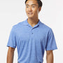 Paragon Mens Dakota Moisture Wicking Short Sleeve Polo Shirt - Heather Peri Blue - NEW