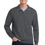 Jerzees Mens NuBlend Pill Resistant Fleece 1/4 Zip Sweatshirt - Heather Black