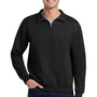 Jerzees Mens NuBlend Pill Resistant Fleece 1/4 Zip Sweatshirt - Black