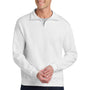 Jerzees Mens NuBlend Pill Resistant Fleece 1/4 Zip Sweatshirt - White