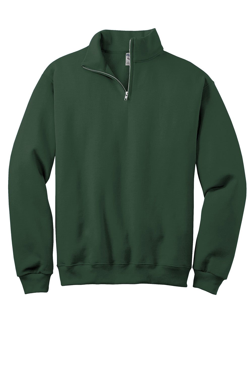 Jerzees 995M/995MR Mens NuBlend Pill Resistant Fleece 1/4 Zip Sweatshirt Forest Green Flat Front