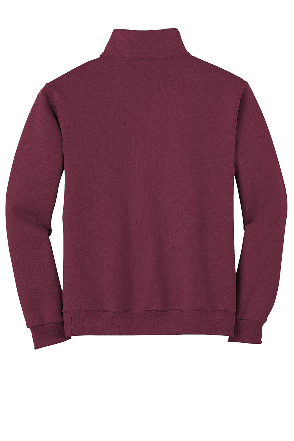 Jerzees 995M/995MR Mens NuBlend Pill Resistant Fleece 1/4 Zip Sweatshirt Maroon Flat Back