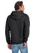 Jerzees 996M/996/996MR Mens NuBlend Pill Resistant Fleece Hooded Sweatshirt Hoodie w/ Pouch Pocket Heather Black Model Back