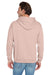 Jerzees 996M/996/996MR Mens NuBlend Pill Resistant Fleece Hooded Sweatshirt Hoodie w/ Pouch Pocket Blush Pink Model Back