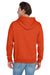 Jerzees 996M/996/996MR Mens NuBlend Pill Resistant Fleece Hooded Sweatshirt Hoodie w/ Pouch Pocket Burnt Orange Model Back