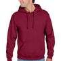 Jerzees Mens NuBlend Pill Resistant Fleece Hooded Sweatshirt Hoodie w/ Pouch Pocket - Cardinal Red