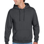 Jerzees Mens NuBlend Pill Resistant Fleece Hooded Sweatshirt Hoodie w/ Pouch Pocket - Charcoal Grey