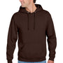 Jerzees Mens NuBlend Pill Resistant Fleece Hooded Sweatshirt Hoodie w/ Pouch Pocket - Chocolate Brown