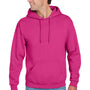 Jerzees Mens NuBlend Pill Resistant Fleece Hooded Sweatshirt Hoodie w/ Pouch Pocket - Cyber Pink