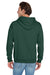 Jerzees 996M/996/996MR Mens NuBlend Pill Resistant Fleece Hooded Sweatshirt Hoodie w/ Pouch Pocket Forest Green Model Back