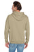 Jerzees 996M/996/996MR Mens NuBlend Pill Resistant Fleece Hooded Sweatshirt Hoodie w/ Pouch Pocket Khaki Model Back