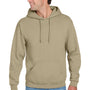 Jerzees Mens NuBlend Pill Resistant Fleece Hooded Sweatshirt Hoodie w/ Pouch Pocket - Khaki