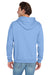 Jerzees 996M/996/996MR Mens NuBlend Pill Resistant Fleece Hooded Sweatshirt Hoodie w/ Pouch Pocket Light Blue Model Back